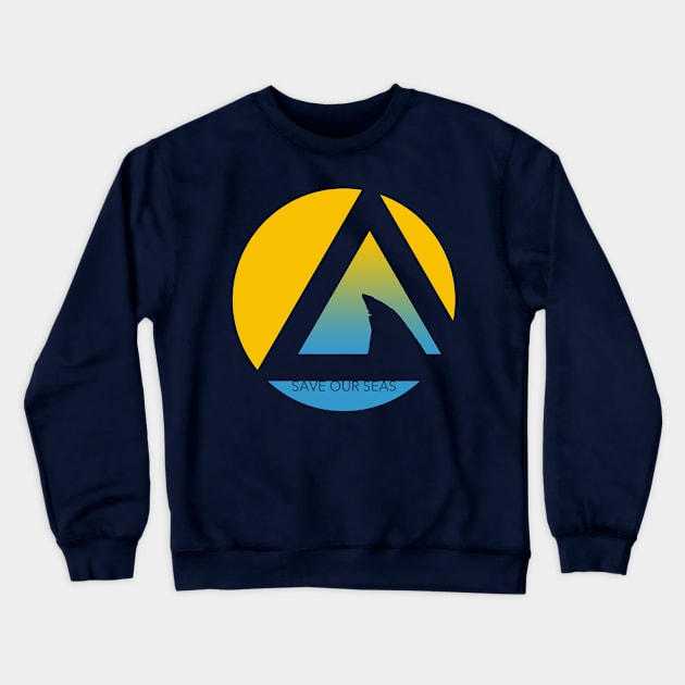 save our seas tricircle Crewneck Sweatshirt by somatosis